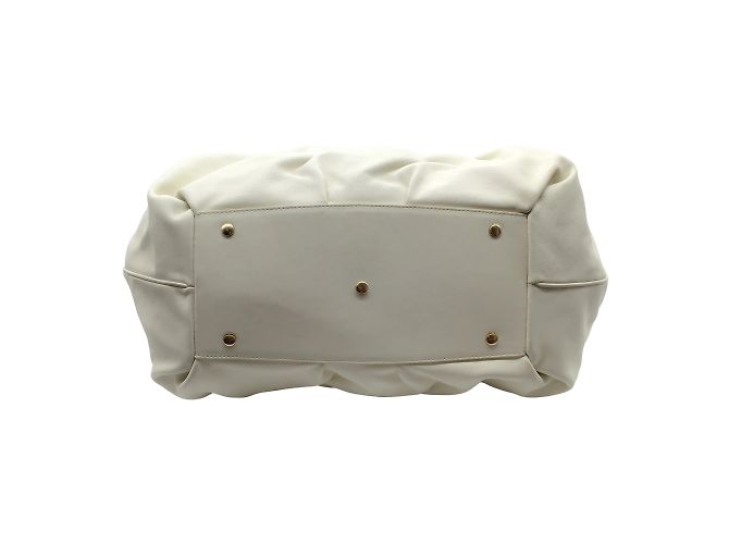 Bolso satchel Smythson de piel marfil con marco acolchado - vista 4