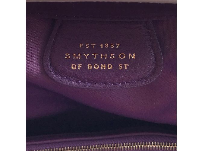 Bolso satchel Smythson de piel marfil con marco acolchado - vista 6