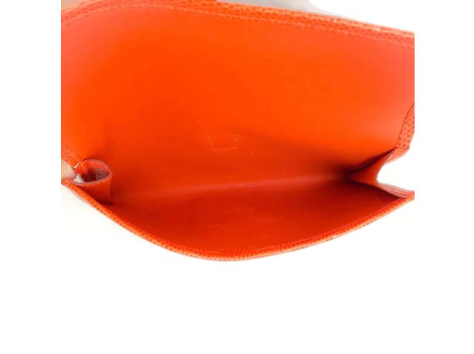 Hermès Pochette Mini Jige Orange Lizard di Hermes Arancione - vista 6