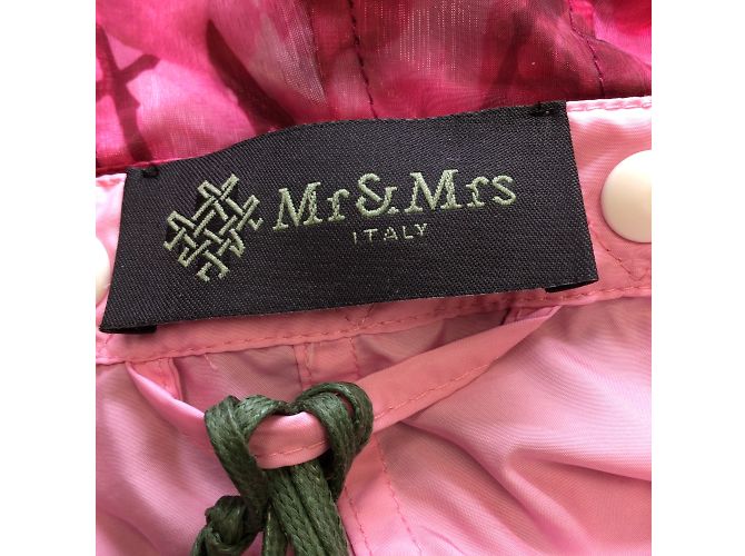 Mr & Mrs Italy Pink Sheer Camo Blossom Parka con cappuccio e zip intera Rosa - vista 4