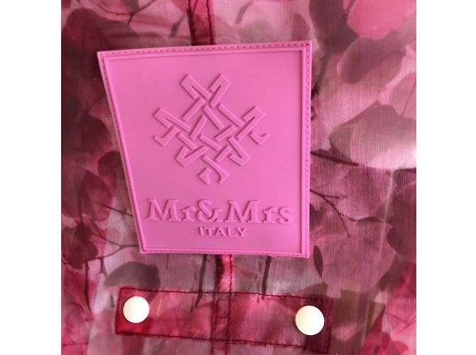 Mr & Mrs Italy Pink Sheer Camo Blossom Parka con cappuccio e zip intera Rosa - vista 6