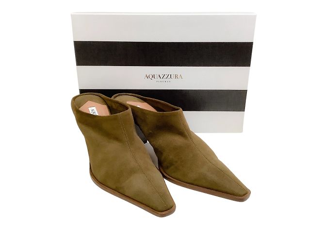 Aquazzura Camoscio Alghe Matisse 70 Mules/Slides - vista 6