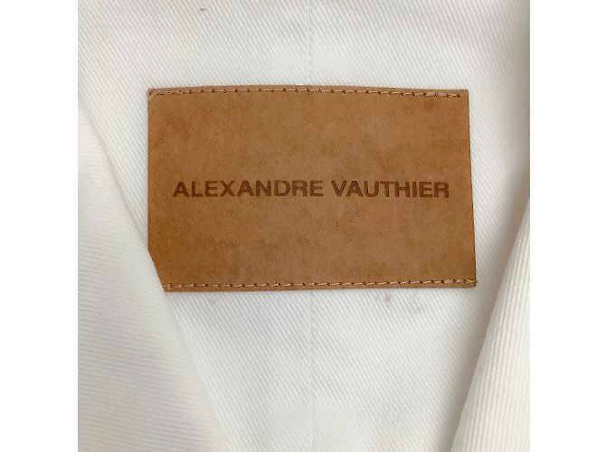 Alexandre Vauthier Jaqueta jeans branca Moto - vista 4
