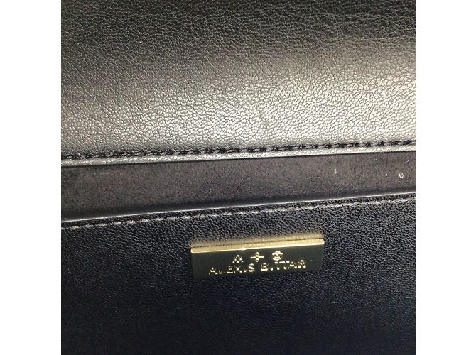 Alexis Bittar Brown / Pochette angolare con stampa serpente e hardware dorato Marrone - vista 9