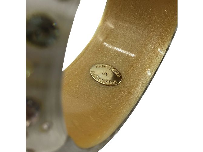 Alexis Bittar Bracciale rigido in cristallo grande argento - vista 4