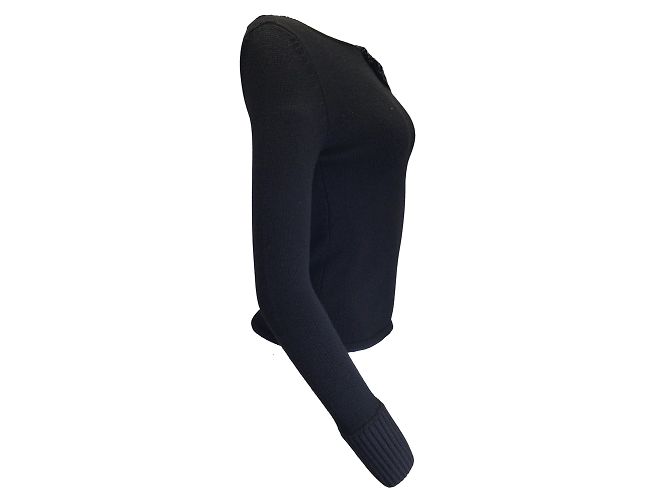 Andrew Gn Schwarzer, mit Perlen verzierter Kaschmir-Strickpullover - Ansicht 2