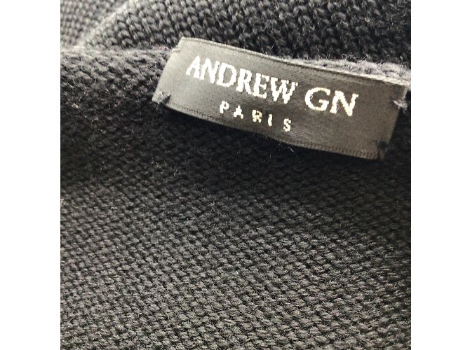 Andrew Gn Schwarzer, mit Perlen verzierter Kaschmir-Strickpullover - Ansicht 4