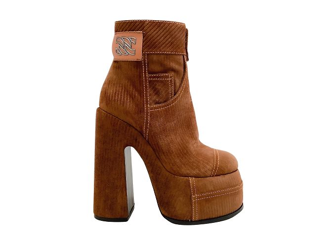 Casadei Goldmine Velvet Roxy Plateaustiefel - Ansicht 2