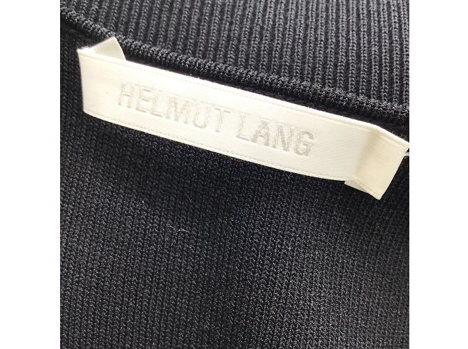 Helmut Lang vestido midi preto sem mangas canelado pára-quedas - vista 4