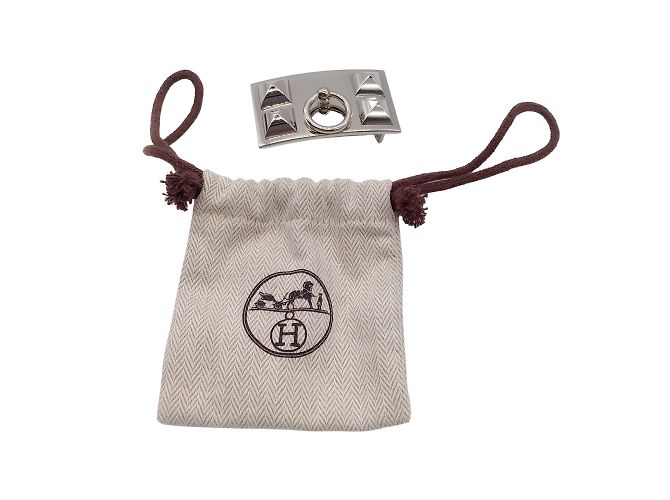 Hermès Hermes Palladium Silber Collier de Hermes Gürtelschnalle - Ansicht 4