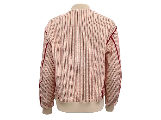 Undercover Beige encubierto / Cazadora bomber de rayas de algodón rojo - vista 3
