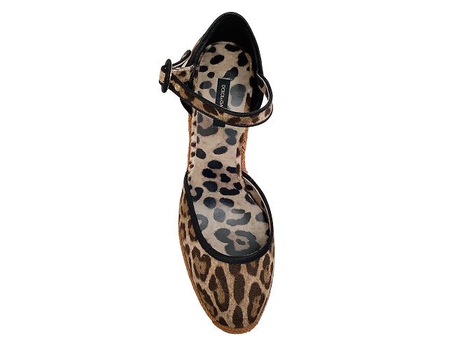 Zeppe espadrillas leopardate marroni di Dolce & Gabbana - vista 4
