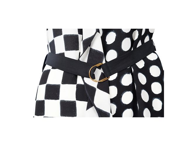 Abito Louis Vuitton a scacchi e pois Bianco - vista 3