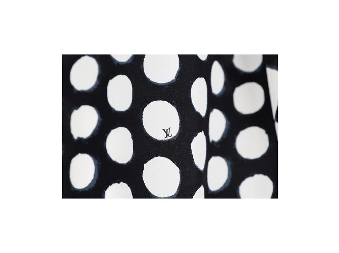 Abito Louis Vuitton a scacchi e pois Bianco - vista 4