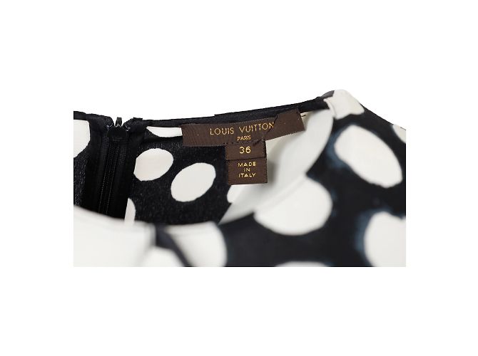 Abito Louis Vuitton a scacchi e pois Bianco - vista 7