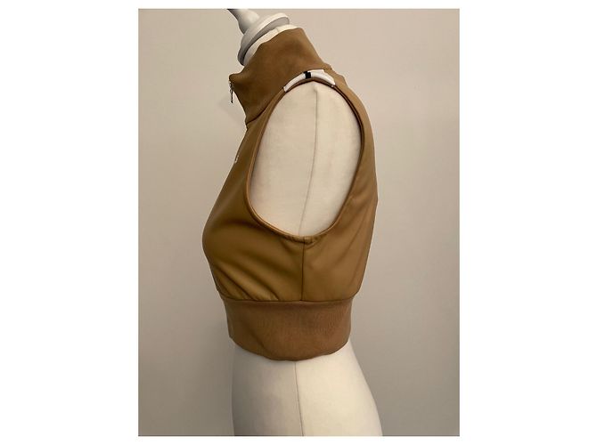 Chaleco corto Palm Angels de polipiel beige - vista 5