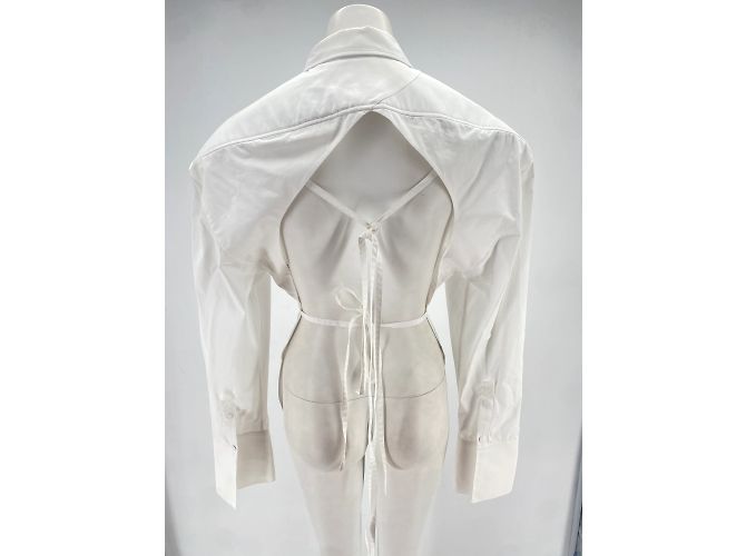 Thierry Mugler Mugler tops T.FR 40 Algodón Blanco - vista 2