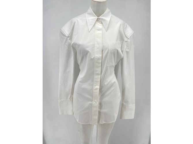 Thierry Mugler Mugler tops T.FR 40 Algodón Blanco - vista 3