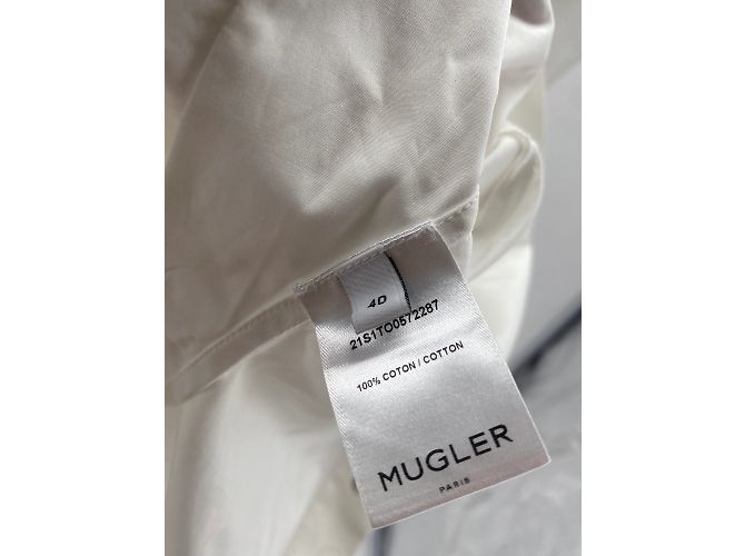 Thierry Mugler Mugler tops T.FR 40 Algodón Blanco - vista 7