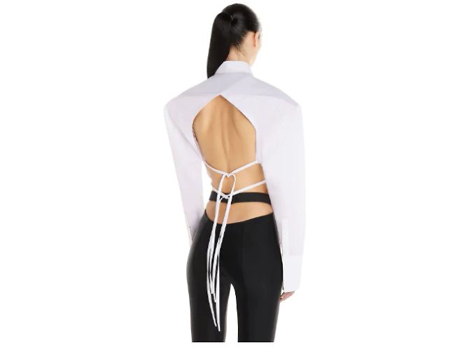 Thierry Mugler Mugler tops T.FR 40 Algodón Blanco - vista 8