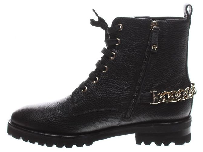 Botas Aigner de cuero negro talla 40 - vista 3