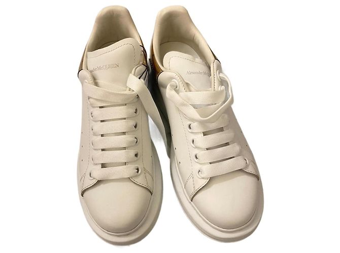 Sneaker Alexander Mcqueen bianche e oro rosa Bianco - vista 2