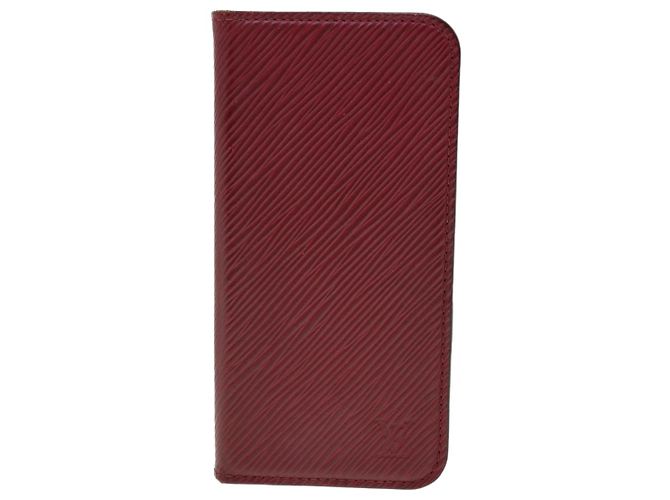 LOUIS VUITTON Epi iPhone X / Funda iPhone XS Folio Fucsia M64468 TB de autenticación de LV655 - vista 13