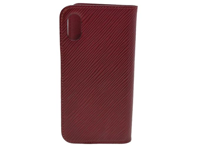 LOUIS VUITTON Epi iPhone X / Funda iPhone XS Folio Fucsia M64468 TB de autenticación de LV655 - vista 2