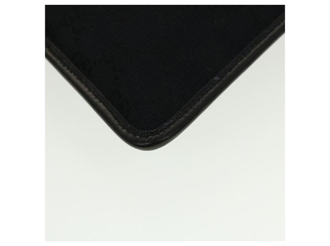 Borsa a tracolla piatta in tela GG GUCCI nera 0348 Auth ki2992 Nero - vista 16