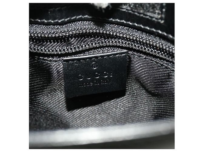 Borsa a tracolla piatta in tela GG GUCCI nera 0348 Auth ki2992 Nero - vista 18