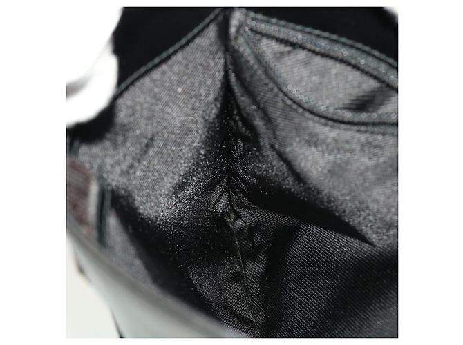 Borsa a tracolla piatta in tela GG GUCCI nera 0348 Auth ki2992 Nero - vista 20