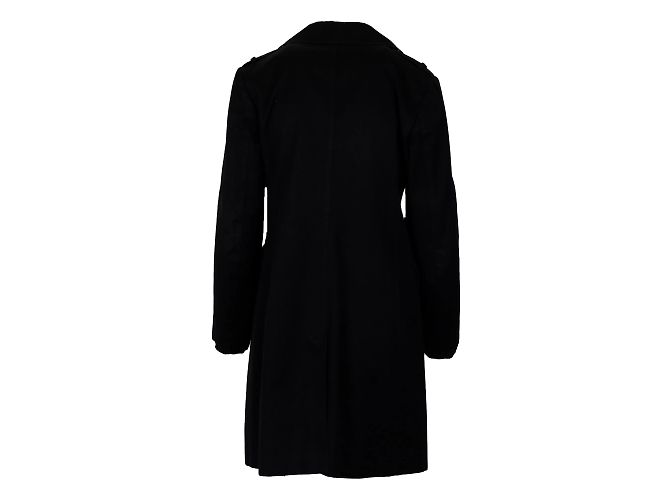 Abrigo Miu Miu con capucha con cremallera Negro - vista 2