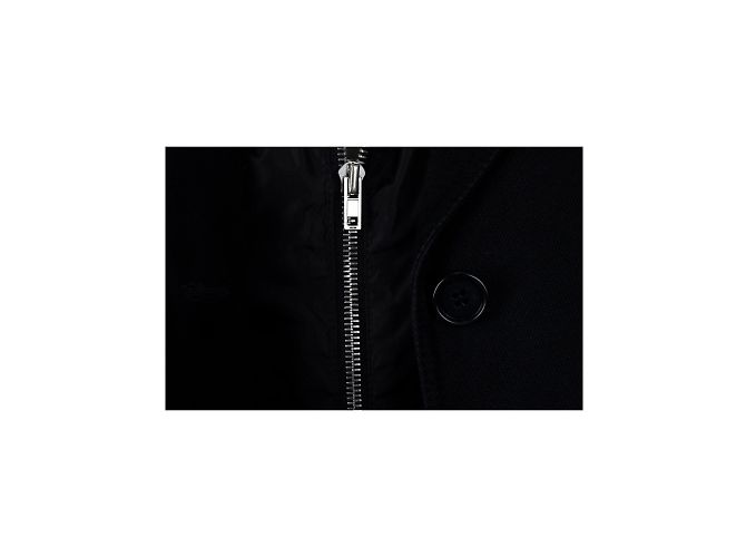 Abrigo Miu Miu con capucha con cremallera Negro - vista 6