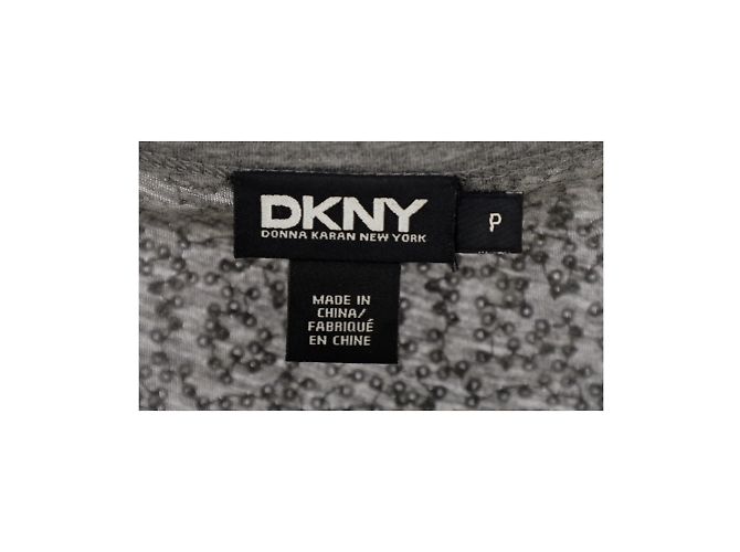 Camiseta de lentejuelas DKNY de algodón gris - vista 4
