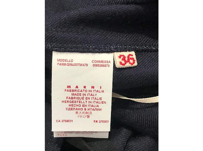 MARNI Hose T.IT 38 Wolle Blau - Ansicht 4