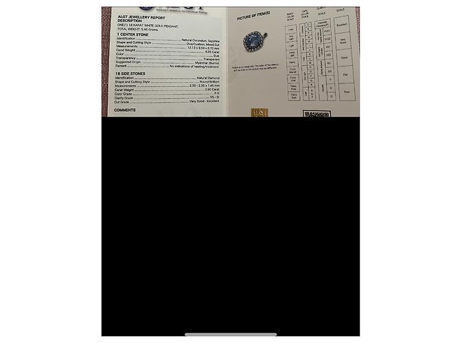 Autre Marque Collana di zaffiri celesti e diamanti 6.95 carati - vista 10