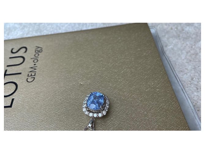 Autre Marque Collana di zaffiri celesti e diamanti 6.95 carati - vista 5
