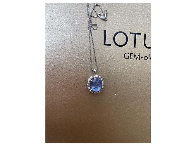 Autre Marque Collana di zaffiri celesti e diamanti 6.95 carati - vista 6