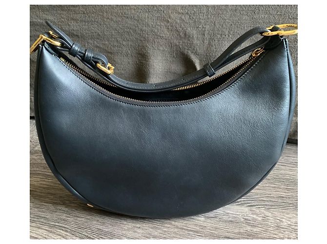 Borsa hobo Fendi Fendigraphy in pelle nera Nero - vista 2