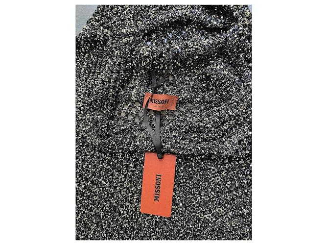 Missoni Metallic Häkelstrickpullover mit Kapuze Metallisch - Ansicht 2