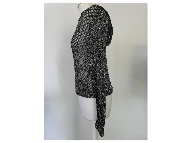Missoni Metallic Häkelstrickpullover mit Kapuze Metallisch - Ansicht 6