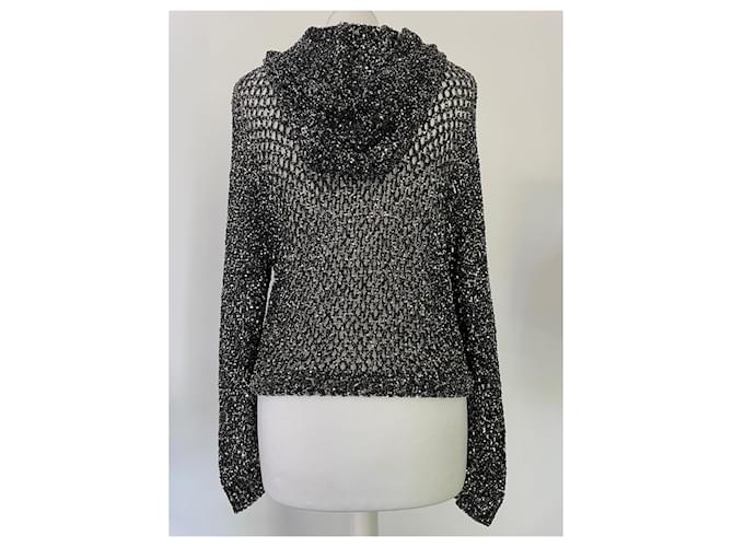 Missoni Metallic Häkelstrickpullover mit Kapuze Metallisch - Ansicht 7