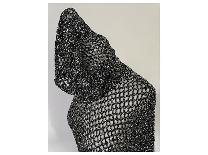 Missoni Metallic Häkelstrickpullover mit Kapuze Metallisch - Ansicht 8