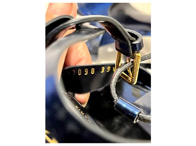 Yves Saint Laurent Sandali YSL Tribute di colore blu metallizzato Metallico - vista 7