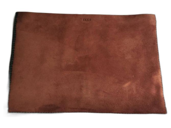Maxi Pochette Ikks in Pelle Marrone - vista 2