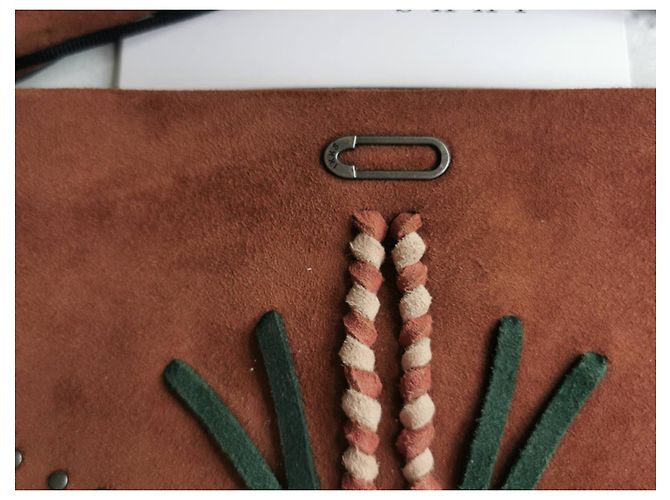 Maxi Pochette Ikks in Pelle Marrone - vista 6