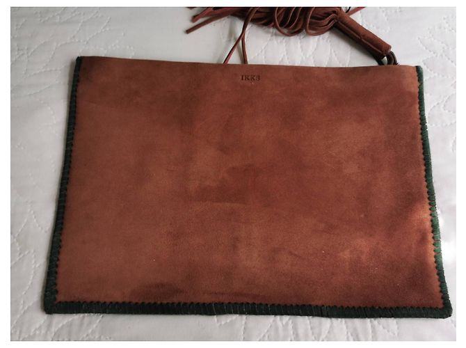 Maxi Pochette Ikks in Pelle Marrone - vista 7