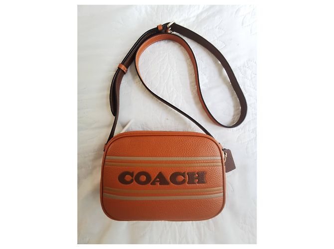 Borsa Camera Coach Marrone e Kaki in Pelle Cachi Marrone scuro - vista 10