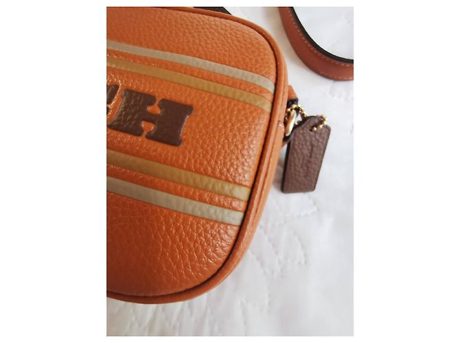 Borsa Camera Coach Marrone e Kaki in Pelle Cachi Marrone scuro - vista 11