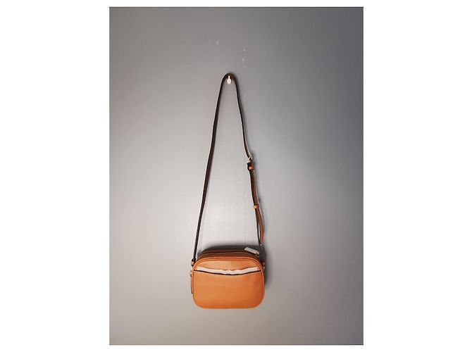 Borsa Camera Coach Marrone e Kaki in Pelle Cachi Marrone scuro - vista 12